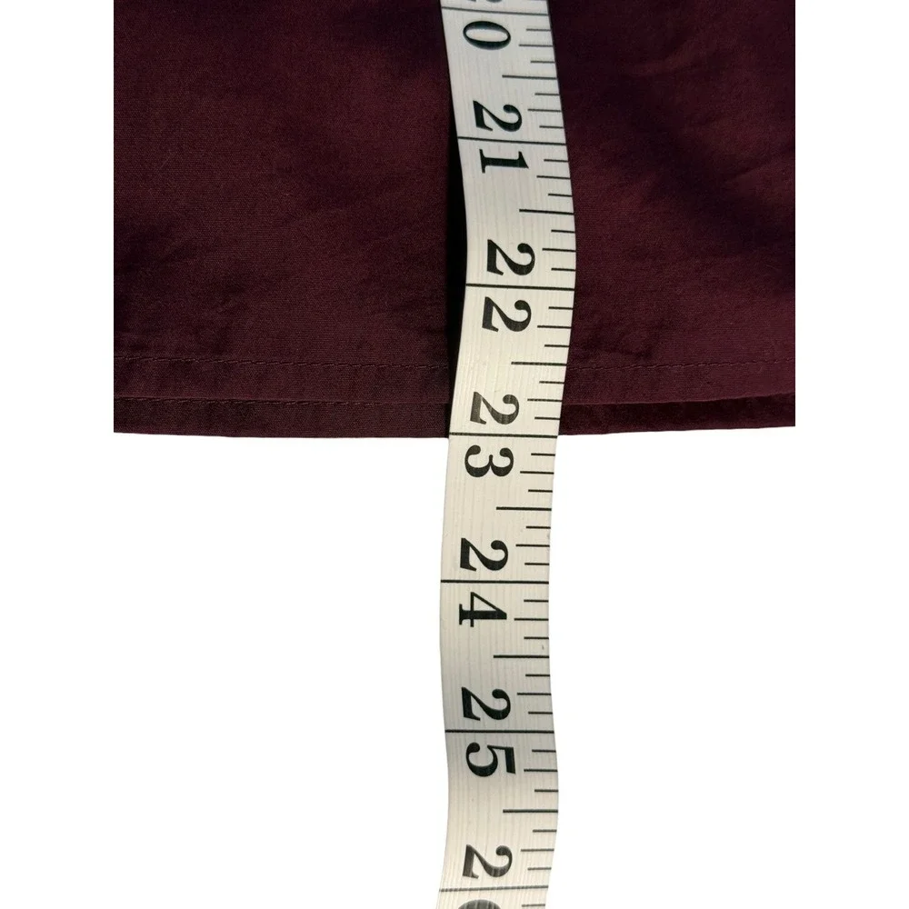 Madewell V-Neck Button-Front Top Dark Pomegranate Burgundy NY535 XS NEW